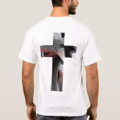 Tシャツのトレンド抽象芸術白黒粉末 Tシャツ (裏面)