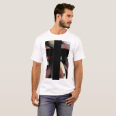 Tシャツのトレンド抽象芸術白黒粉末 Tシャツ (正面フル)