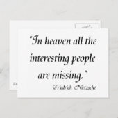 Tシャツのフリードリヒ・ニーチェ引用文ズ! ポストカード (正面/裏面)