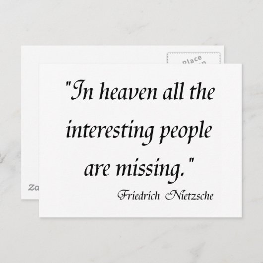 Tシャツのフリードリヒ・ニーチェ引用文ズ！ ポストカード (正面/裏面)