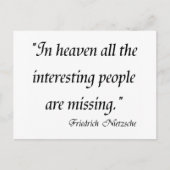 Tシャツのフリードリヒ・ニーチェ引用文ズ！ ポストカード (正面)