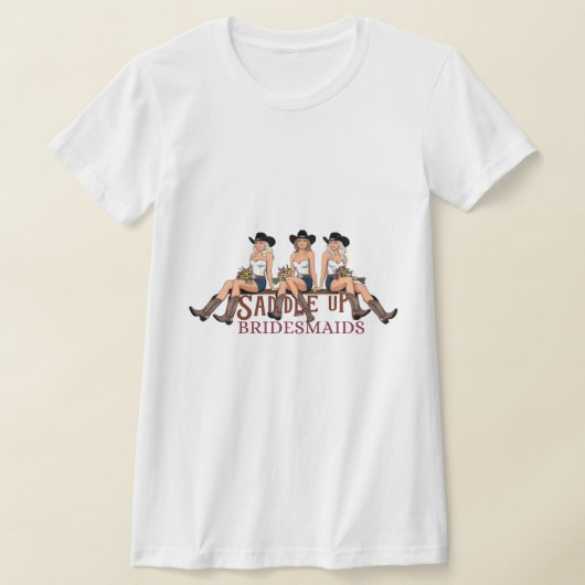 Tシャツのブリデスメイドのサドル Tシャツ (レイダウン)