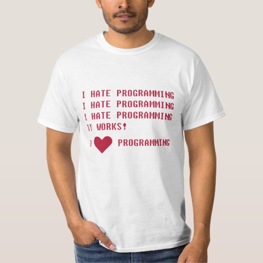 Tシャツのプログラミングは嫌いだ Tシャツ (正面)