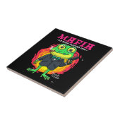 tシャツのモック付きカエル漫画マフィアイラストレーション タイル (側面)