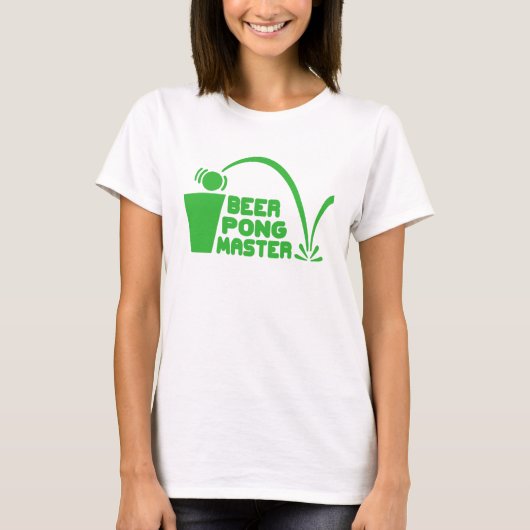 Tシャツのユーモア、ビールPongのマスター Tシャツ (正面)