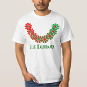 TシャツのレイのMele Kalikimakaのメリークリスマス色 Tシャツ (正面)