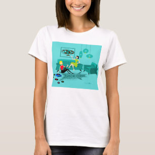 Tシャツのレトロの女の子の夜 Tシャツ
