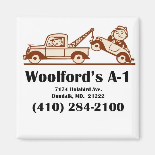 tシャツのロゴwアドレス マグネット (正面)