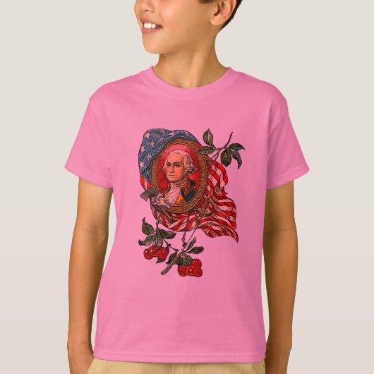 Tシャツのヴィンテージのジョージ・ワシントンの芸術 Tシャツ (正面)