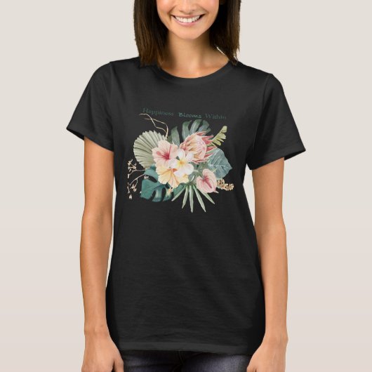 Tシャツの中の幸せ開花 Tシャツ (正面)