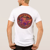 Tシャツの中国の十二支 火の馬 トライブレンドＴシャツ (裏面)