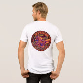 Tシャツの中国の十二支 火の馬 トライブレンドＴシャツ (裏面全面)
