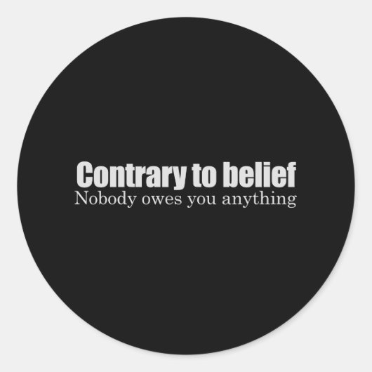 Tシャツの借りは無い ラウンドシール (正面)