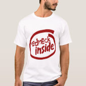 Tシャツの内側のレッドネック Tシャツ (正面)