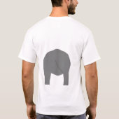 Tシャツの前部そして背部の象 Tシャツ (裏面)