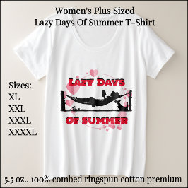 Tシャツの女性のプラスサイズの怠惰な日 プラスサイズTシャツ