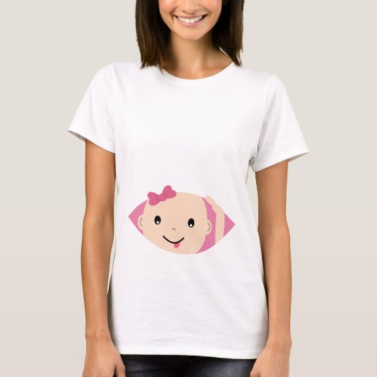 Tシャツの妊婦の覗き見 Tシャツ (正面)