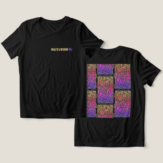 Tシャツの富と知恵 トライブレンドＴシャツ (デザイン正面&裏面)