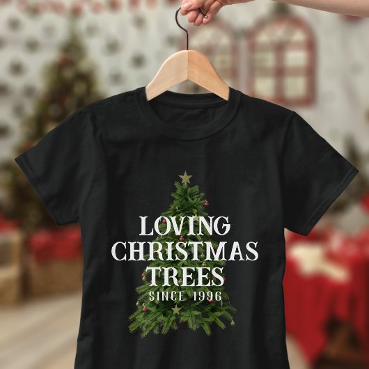Tシャツの年からカスタムのクリスマスツリーを愛する Tシャツ