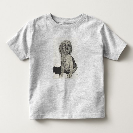 : Tシャツの幼児用コッカースパニエル犬 トドラーTシャツ (正面)