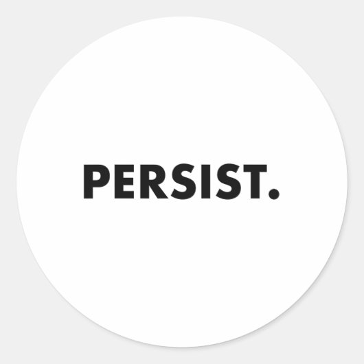 Tシャツの持続#shepersisted #resist ラウンドシール (正面)