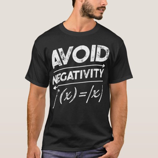 Tシャツの数学Teの負おもしろい数を避ける Tシャツ (正面)