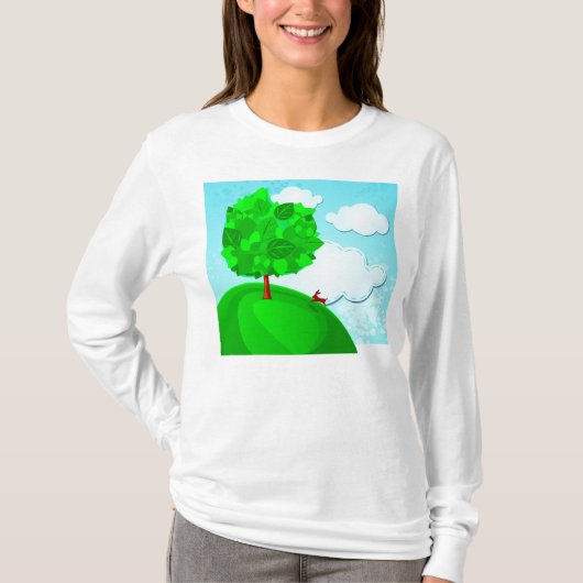 Tシャツの木の背景 Tシャツ (正面)