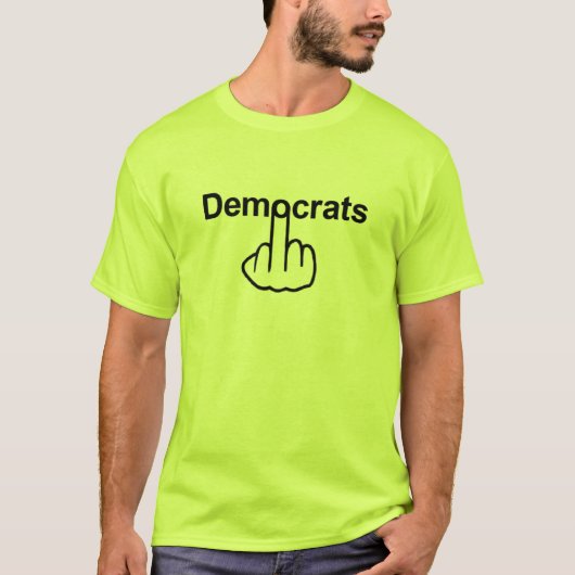 Tシャツの民主党員フリップ Tシャツ (正面)