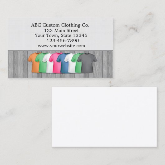 Tシャツの洋品店 名刺 (正面/裏面)