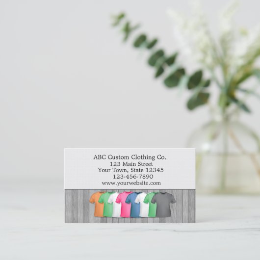Tシャツの洋品店 名刺 (スタンド正面)
