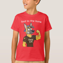 Tシャツの犬、Thug Life German Shepherd T-Shirt