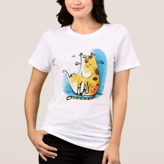 Tシャツの猫ストーリー トライブレンドＴシャツ (正面)