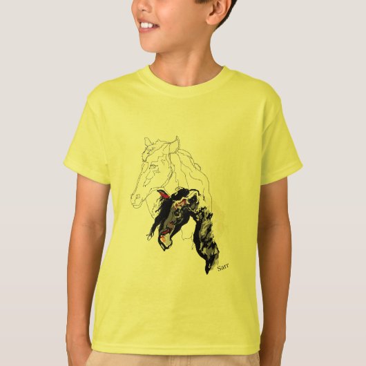 Tシャツの男の子:馬の愛 Tシャツ (正面)