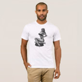 Tシャツの白黒留め金(2) Tシャツ (正面フル)