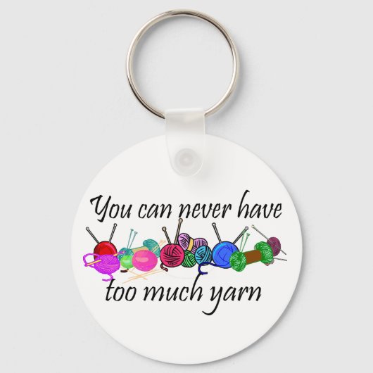 Tシャツの糸が多すぎることはない キーホルダー (正面)