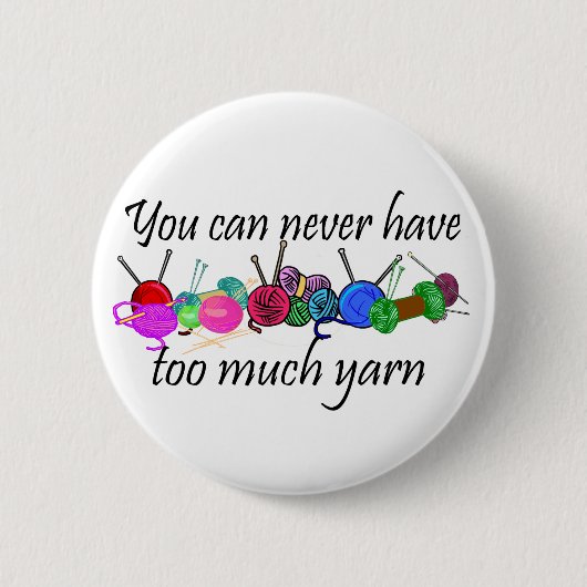 Tシャツの糸が多すぎることはない 缶バッジ (正面)