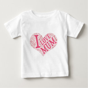 Tシャツの縦型乳児ムームが大好き ベビーTシャツ
