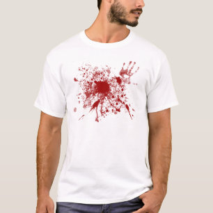 Tシャツの血の（ばちゃばちゃ）跳ねる Tシャツ