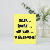 Tシャツの贈おもしろいり物は何でもいい ポストカード (スタンド正面)