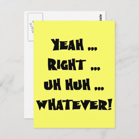 Tシャツの贈おもしろいり物は何でもいい ポストカード (正面/裏面)