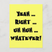 Tシャツの贈おもしろいり物は何でもいい ポストカード (正面)