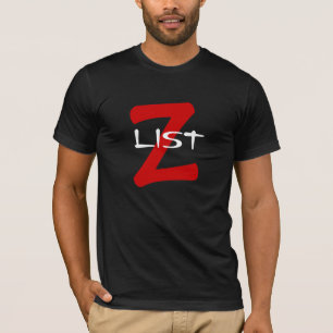 Tシャツの赤い印のデザインのZリストZのリストの有名人 Tシャツ