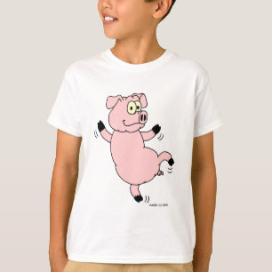 Tシャツの踊りのブタ Tシャツ