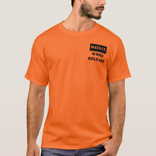 Tシャツの退職の日付のギャグのギフトの仕事解放の刑務所 Tシャツ