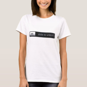 Tシャツの鍵を開けるために滑らせて下さい Tシャツ