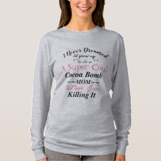 Tシャツの長袖を殺すココア爆弾ママ Tシャツ