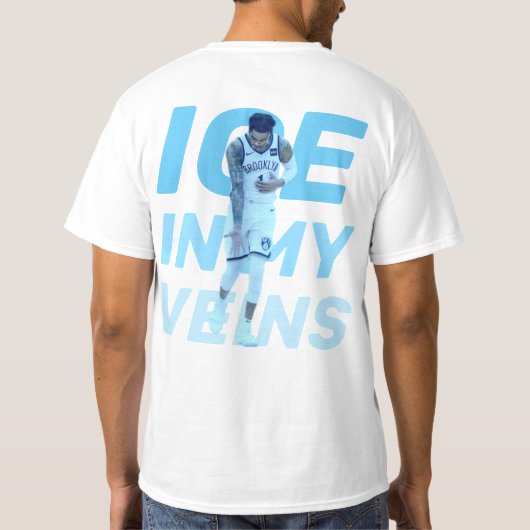 Tシャツの静脈の氷 Tシャツ (裏面)