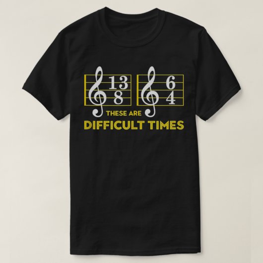 Tシャツの音楽好きのギフトは難しい Tシャツ (デザイン正面)