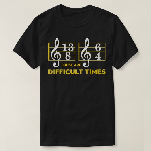 Tシャツの音楽好きのギフトは難しい Tシャツ (デザイン正面)