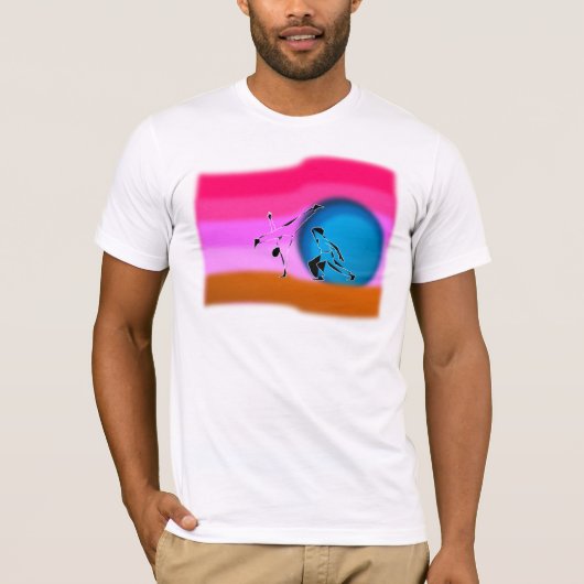 Tシャツのcapoeiraの武道の虹の斧のabada Tシャツ (正面)